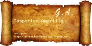 Gasparics Amarilla névjegykártya